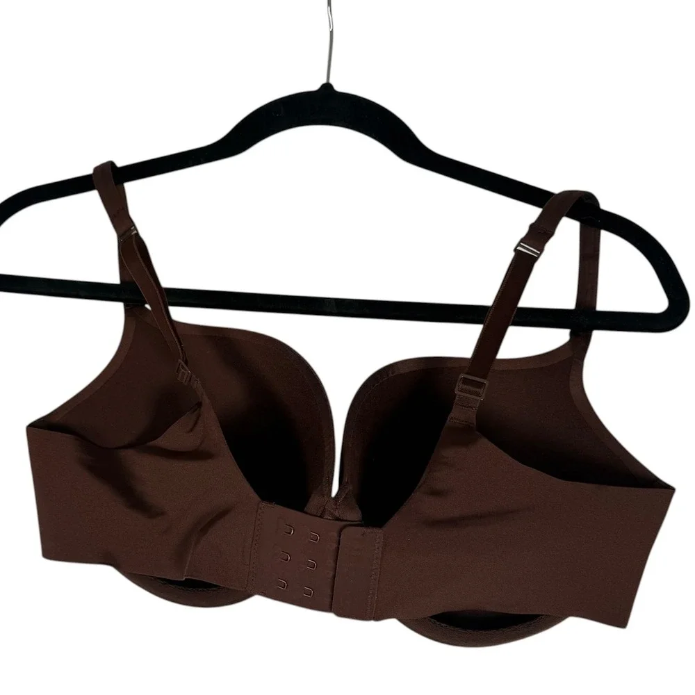 SKIMS Ultimate Nipple Push Up Bra Womens 36D Brown Padded Underwire BA-PLG-9068 - Picture 2 of 7